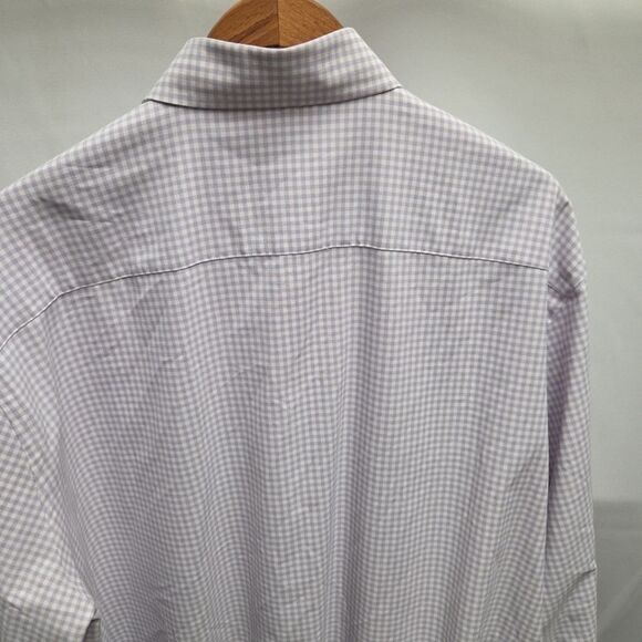Peter Millar Summer Comfort Purple Performance Gingham Button Down Shirt Size XL - Picture 5 of 10